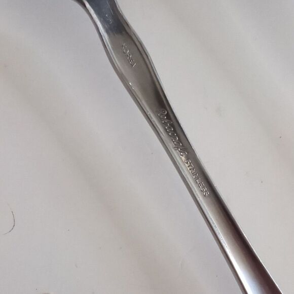 5 Robertcraft Iced Tea Spoons Stainless Flatware Silverware Floral Vtg MCM Korea - Picture 10 of 13